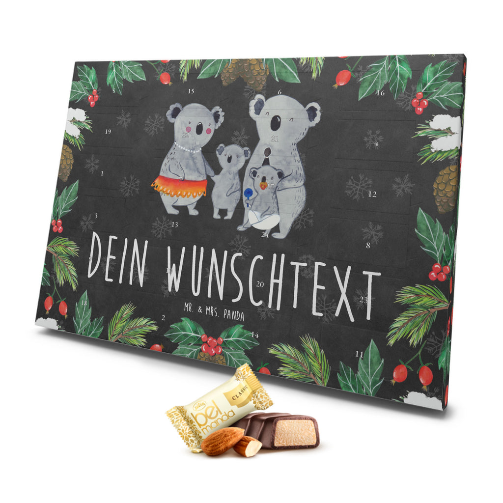 Personalisierter Marzipan Adventskalender Koala Familie Personalisierter Marzipan Adventskalender, Familie, Vatertag, Muttertag, Bruder, Schwester, Mama, Papa, Oma, Opa, Koala, Koalas, Family, Kinder, Geschwister, Familienleben