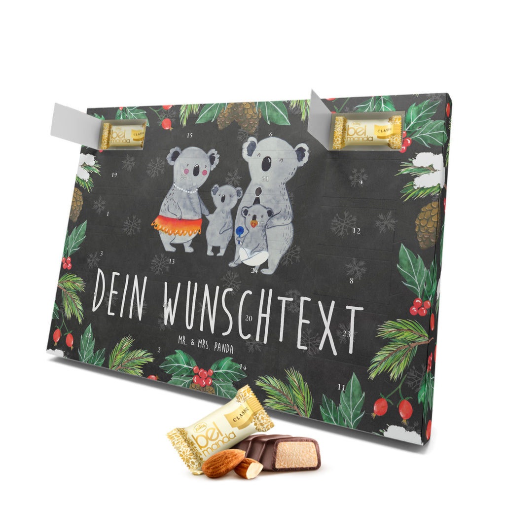 Personalisierter Marzipan Adventskalender Koala Familie Personalisierter Marzipan Adventskalender, Familie, Vatertag, Muttertag, Bruder, Schwester, Mama, Papa, Oma, Opa, Koala, Koalas, Family, Kinder, Geschwister, Familienleben