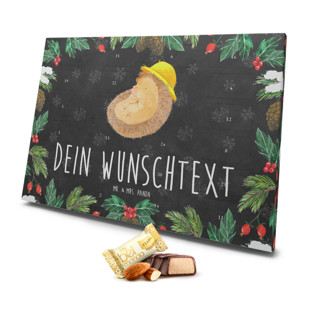 Personalisierter Marzipan Adventskalender Igel Beten Personalisierter Marzipan Adventskalender, Tiermotive, Gute Laune, lustige Sprüche, Tiere, Igel, Igel mit Hut, Sonnenhut, Gott, Amen, beten, Leben, Dankbarkeit, Dankbar sein, dankbar, genießen