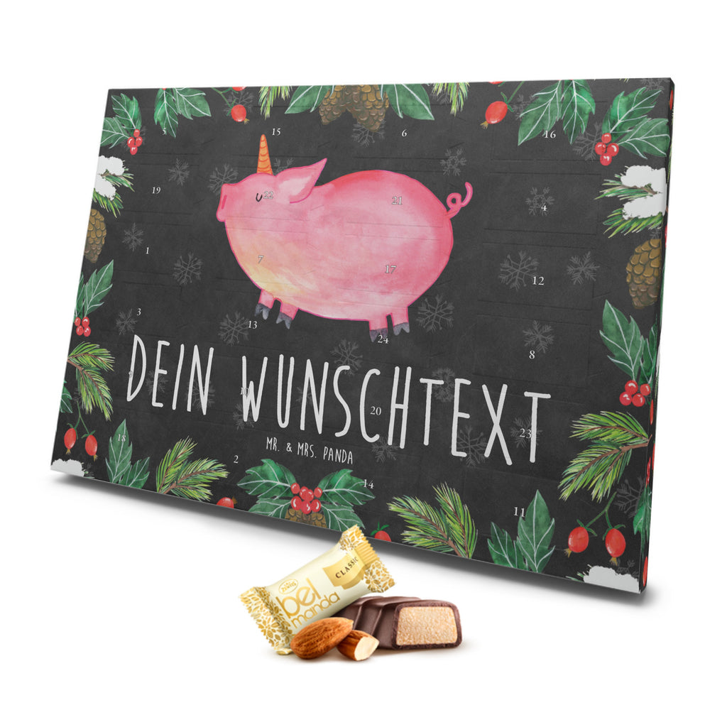 Personalisierter Marzipan Adventskalender Einhorn Schwein Personalisierter Marzipan Adventskalender, Einhorn, Einhörner, Einhorn Deko, Pegasus, Unicorn, Party, Spaß, Schwein, Schweinhorn, Bauer, witzig. lustig, Spruch, geschenk, Pig, Piggy, funny, english, englisch