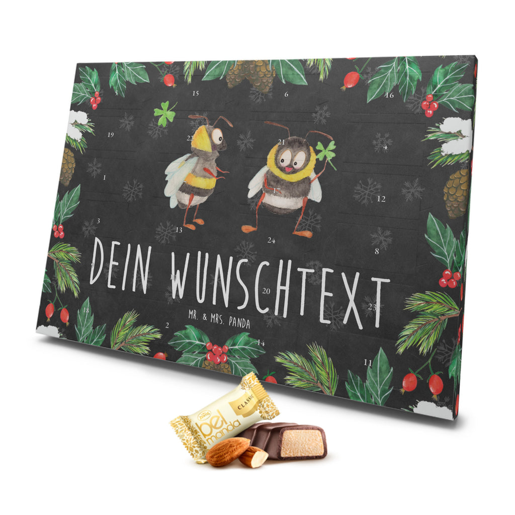 Personalisierter Marzipan Adventskalender Hummeln Kleeblatt Personalisierter Marzipan Adventskalender, Tiermotive, Gute Laune, lustige Sprüche, Tiere, Hummel, Biene, Spruch positiv, Biene Deko, Spruch schön, glücklich sein, glücklich werden, Spruch fröhlich