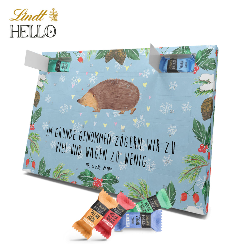 Veganer Adventskalender Igel Herzen Schokoladen Adventskalender, Tiermotive, Gute Laune, lustige Sprüche, Tiere, Liebe, Herz, Herzen, Igel, Vertrauen, Kuss, Leben