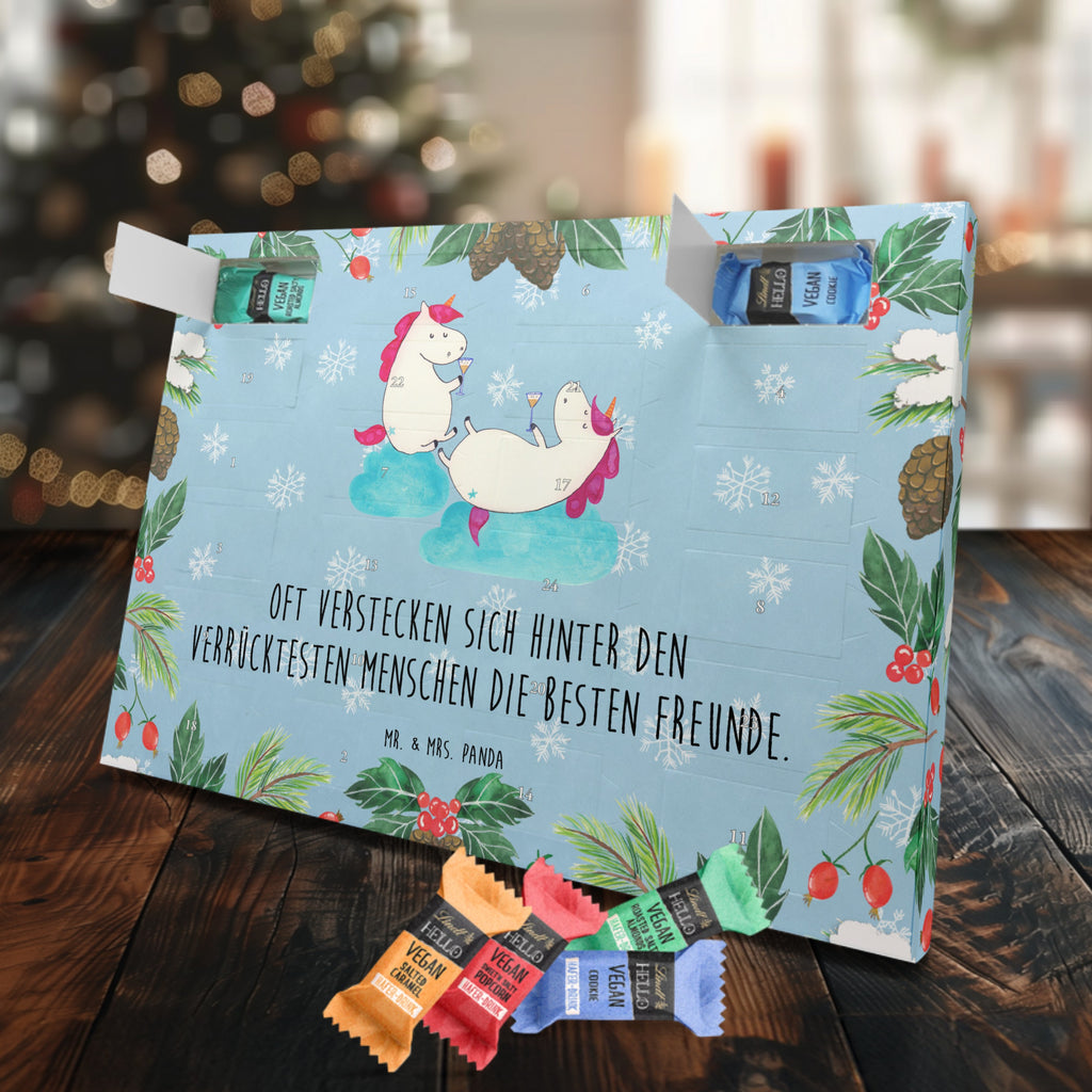 Veganer Adventskalender Einhorn Sekt Schokoladen Adventskalender, Einhorn, Einhörner, Einhorn Deko, Pegasus, Unicorn, Freundinnen, Freundin, BFF, Sekt, Mädelsabend, Spaß, Party, Korken, Anstoßen, Beste