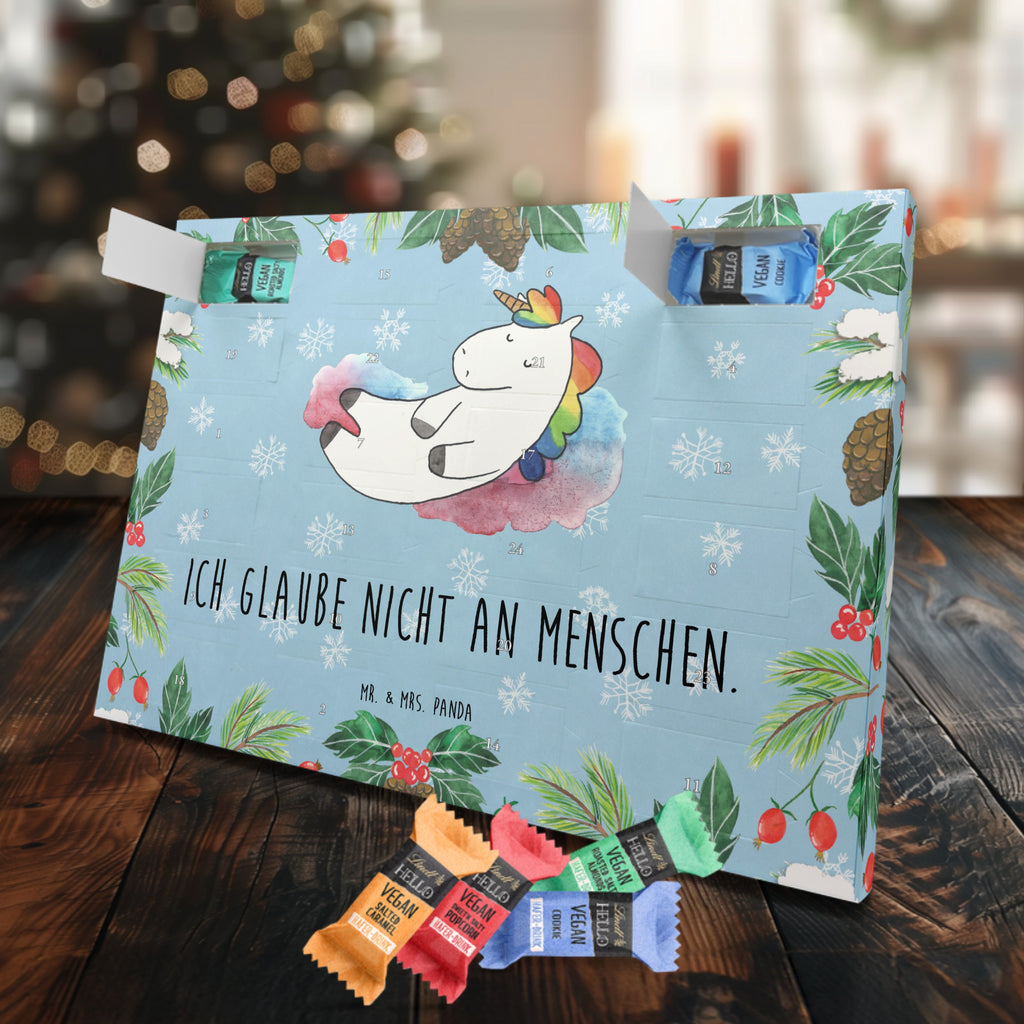 Veganer Adventskalender Einhorn Wolke 7 Schokoladen Adventskalender, Einhorn, Einhörner, Einhorn Deko, Pegasus, Unicorn, verliebt, Menschen, witzig, lustig, Geschenk, Glaube, Realität, Lächeln