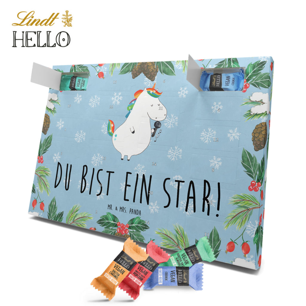 Veganer Adventskalender Einhorn Sänger Schokoladen Adventskalender, Einhorn, Einhörner, Einhorn Deko, Pegasus, Unicorn, Glitzer, Konfetti, Party, Geburtstag, Feier, Fest, Disco, Sängerin, Sänger, Freundin