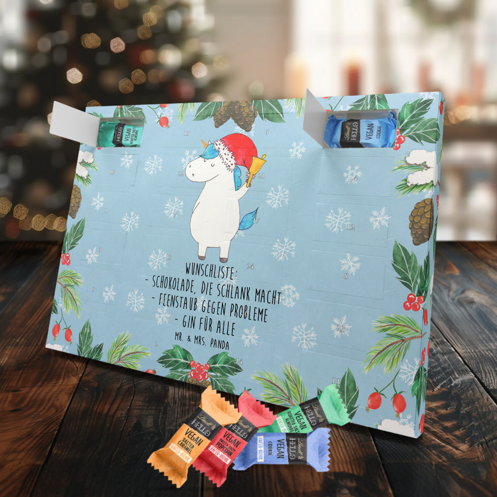 Veganer Adventskalender Einhorn Weihnachtsmann Schokoladen Adventskalender, Einhorn, Einhörner, Einhorn Deko, Pegasus, Unicorn, Gin, Schokolade, Schoki, Weihnachten, Weihnachtsmann, Nikolaus, Wunschzettel, Wunschliste, Feenstaub