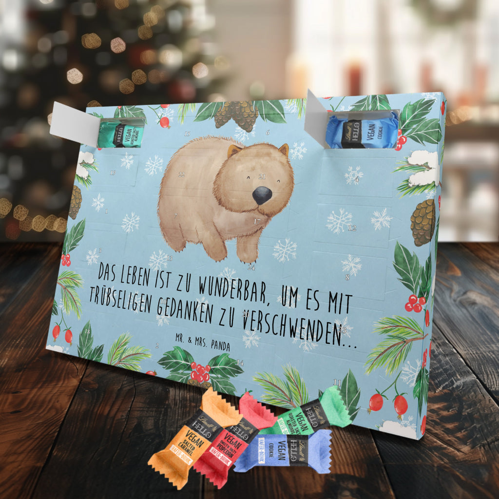 Veganer Adventskalender Wombat Schokoladen Adventskalender, Tiermotive, Gute Laune, lustige Sprüche, Tiere, Wombat, Das Leben ist schön, Motivation, Spruch, Australien