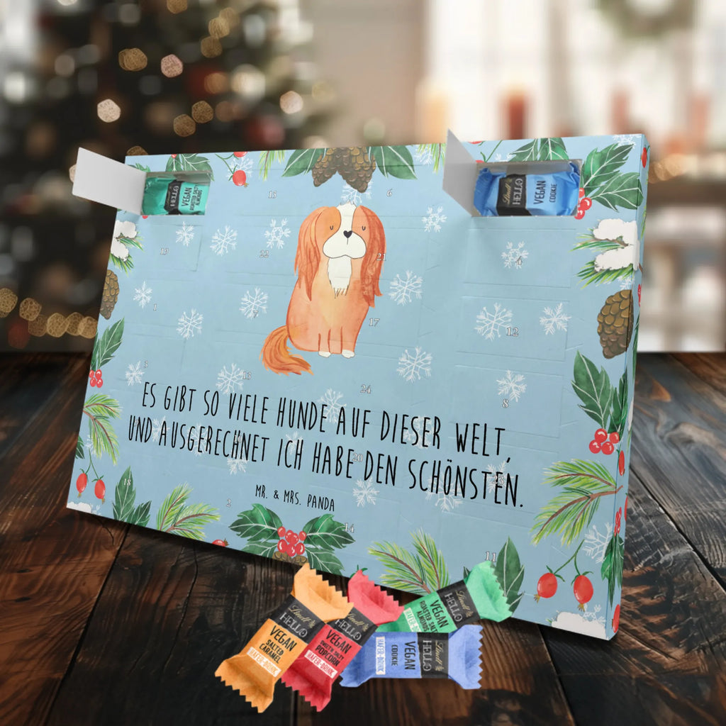 Veganer Adventskalender Hund Cavalier King Charles Spaniel Schokoladen Adventskalender, Hund, Hundemotiv, Haustier, Hunderasse, Tierliebhaber, Hundebesitzer, Sprüche, Cavalier King Charles Spaniel, Cockerspaniel, Spaniel, Spruch, schönster Hund