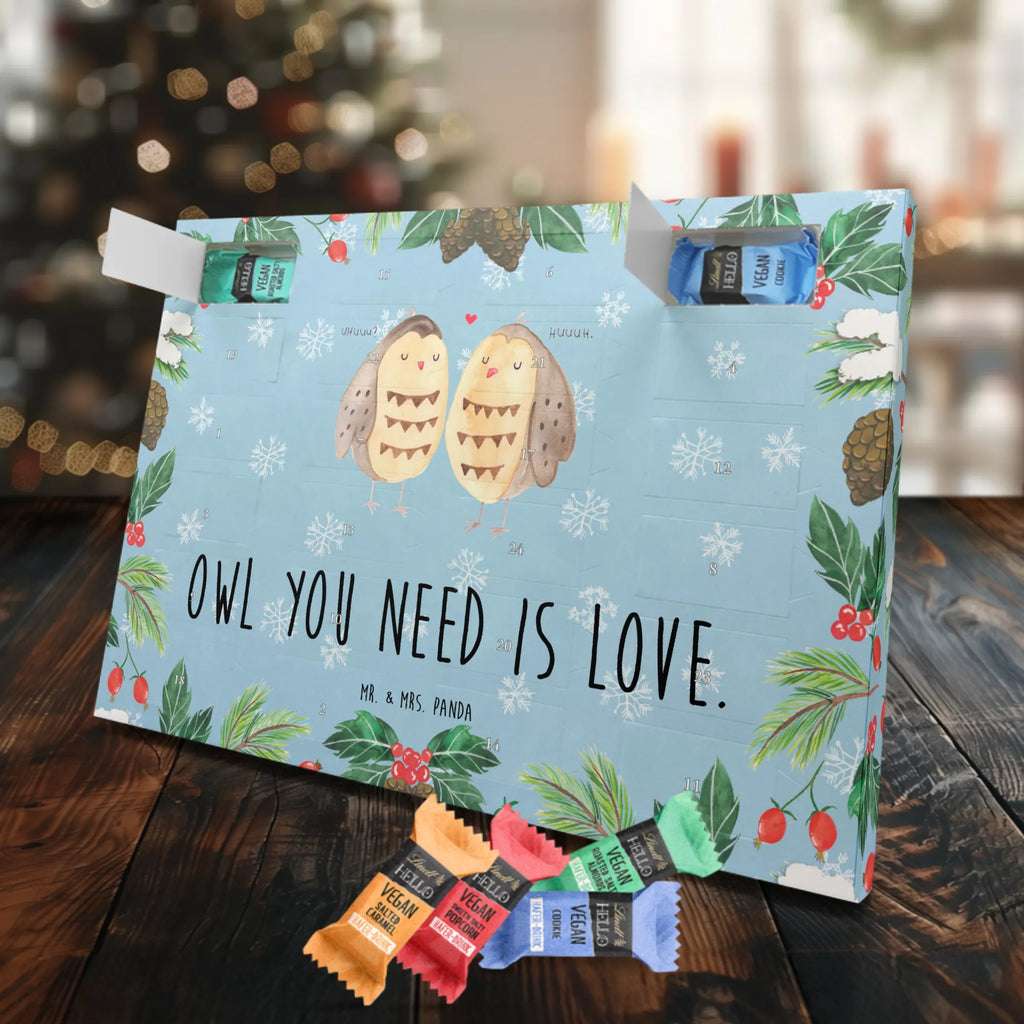 Veganer Adventskalender Eulen Liebe Schokoladen Adventskalender, Eule, Eule Deko, Liebe, Hochzeit Spruch, Owl, All you need is love, Liebe Spruch, Freundin Geschenk, Freund, Wortspiel lustig