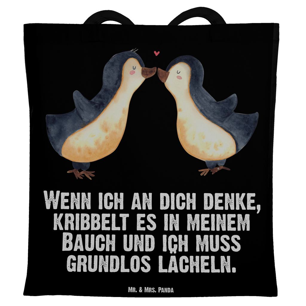 Tragetasche Pinguine Kuss Beuteltasche, Beutel, Einkaufstasche, Jutebeutel, Stoffbeutel, Liebe, Partner, Freund, Freundin, Ehemann, Ehefrau, Heiraten, Verlobung, Heiratsantrag, Liebesgeschenk, Jahrestag, Hocheitstag, Valentinstag, Geschenk für Frauen, Hochzeitstag, Mitbringsel, Geschenk für Freundin, Geschenk für Partner, Liebesbeweis, für Männer, für Ehemann