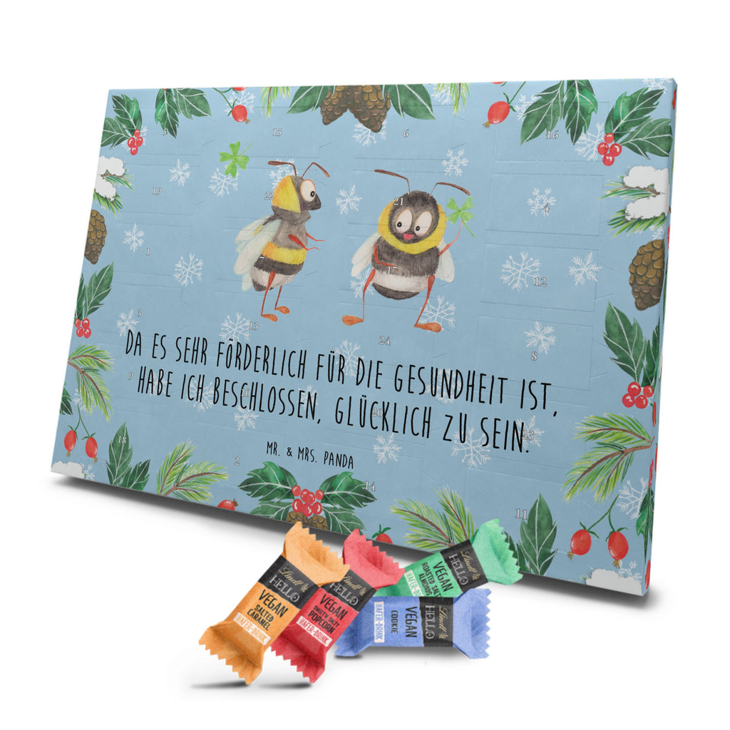 Veganer Adventskalender Hummeln Kleeblatt Schokoladen Adventskalender, Tiermotive, Gute Laune, lustige Sprüche, Tiere, Hummel, Biene, Spruch positiv, Biene Deko, Spruch schön, glücklich sein, glücklich werden, Spruch fröhlich