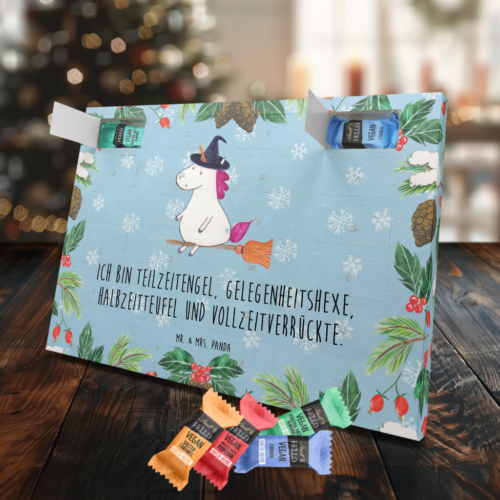 Veganer Adventskalender Einhorn Hexe Schokoladen Adventskalender, Einhorn, Einhörner, Einhorn Deko, Pegasus, Unicorn, Frau, Ehefrau, Hexe, Teufel, Engel, Verrückte, Freundin, Leben, Zicke