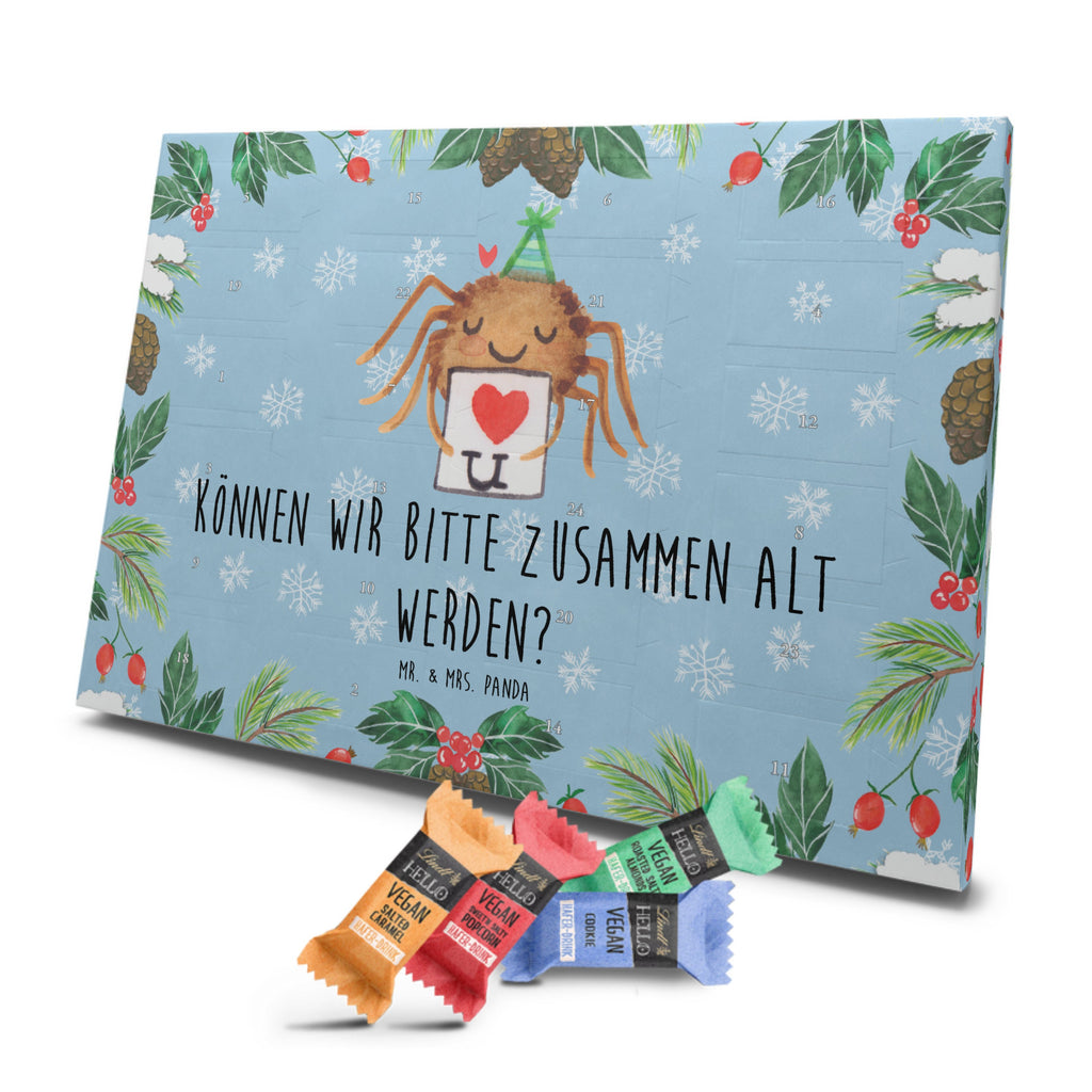 Veganer Adventskalender Spinne Agathe Brief Schokoladen Adventskalender, Spinne Agathe, Spinne, Agathe, Videos, Merchandise, Liebesbeweis, Ich Liebe dich, Heiratsantrag, Verliebt, Liebespaar, Liebesgeschenk, Treuebeweis, Treuetest