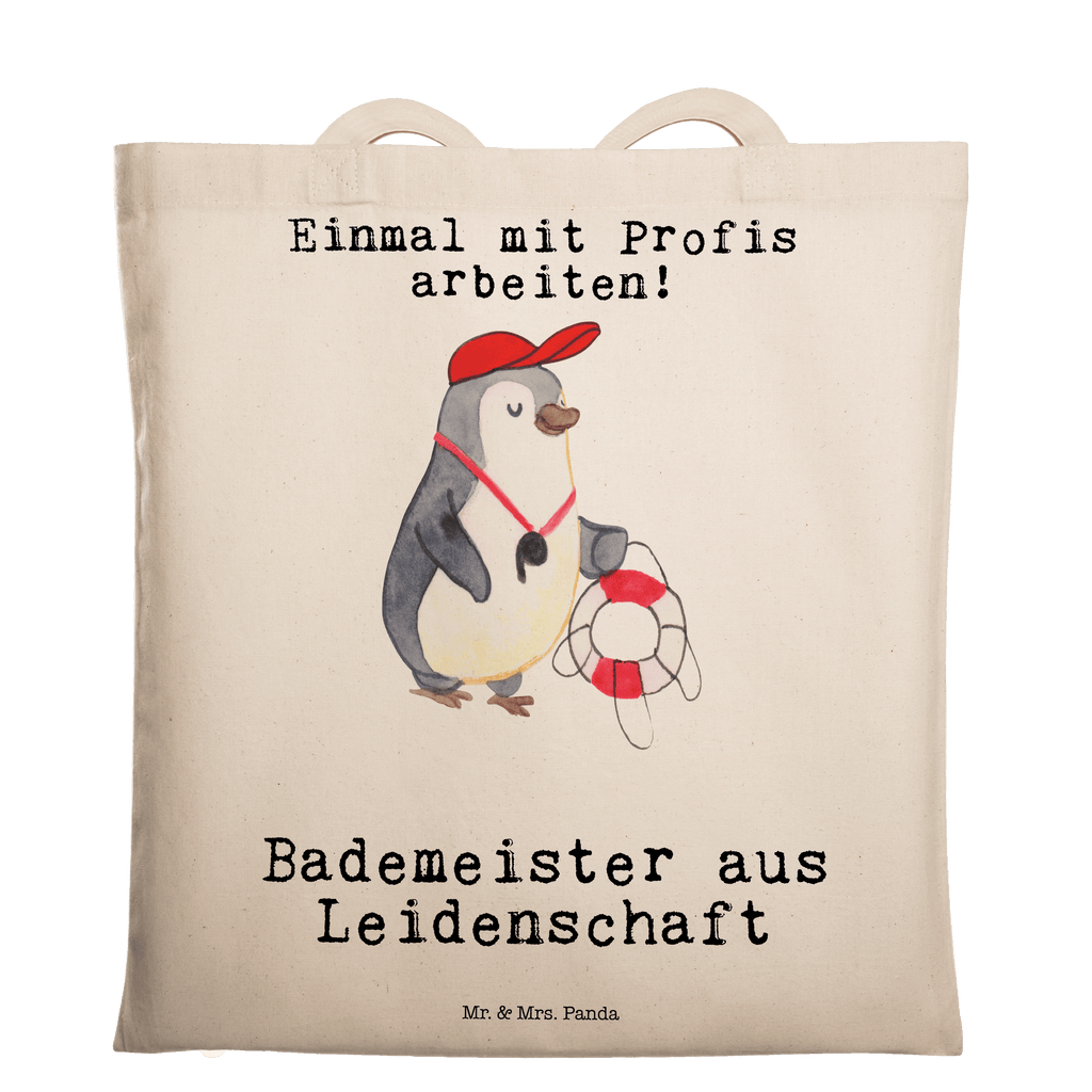 Tragetasche Bademeister aus Leidenschaft Beuteltasche, Beutel, Einkaufstasche, Jutebeutel, Stoffbeutel, Tasche, Shopper, Umhängetasche, Strandtasche, Schultertasche, Stofftasche, Tragetasche, Badetasche, Jutetasche, Einkaufstüte, Laptoptasche, Beruf, Ausbildung, Jubiläum, Abschied, Rente, Kollege, Kollegin, Geschenk, Schenken, Arbeitskollege, Mitarbeiter, Firma, Danke, Dankeschön, Bademeister, Rettungsschwimmer, Schwimmmeister, Schwimmbad, Freibad, Badeanstalt, Schwimmverein, Schwimmschule