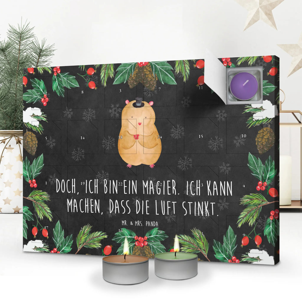 Duftkerzen Adventskalender Hamster Hut Adventskalender, Kerzen Adventskalender, Duftkerzen Adventskalender, Tiermotive, Gute Laune, lustige Sprüche, Tiere, Hamster, Hut, Magier, Zylinder, Zwerghamster, Zauberer