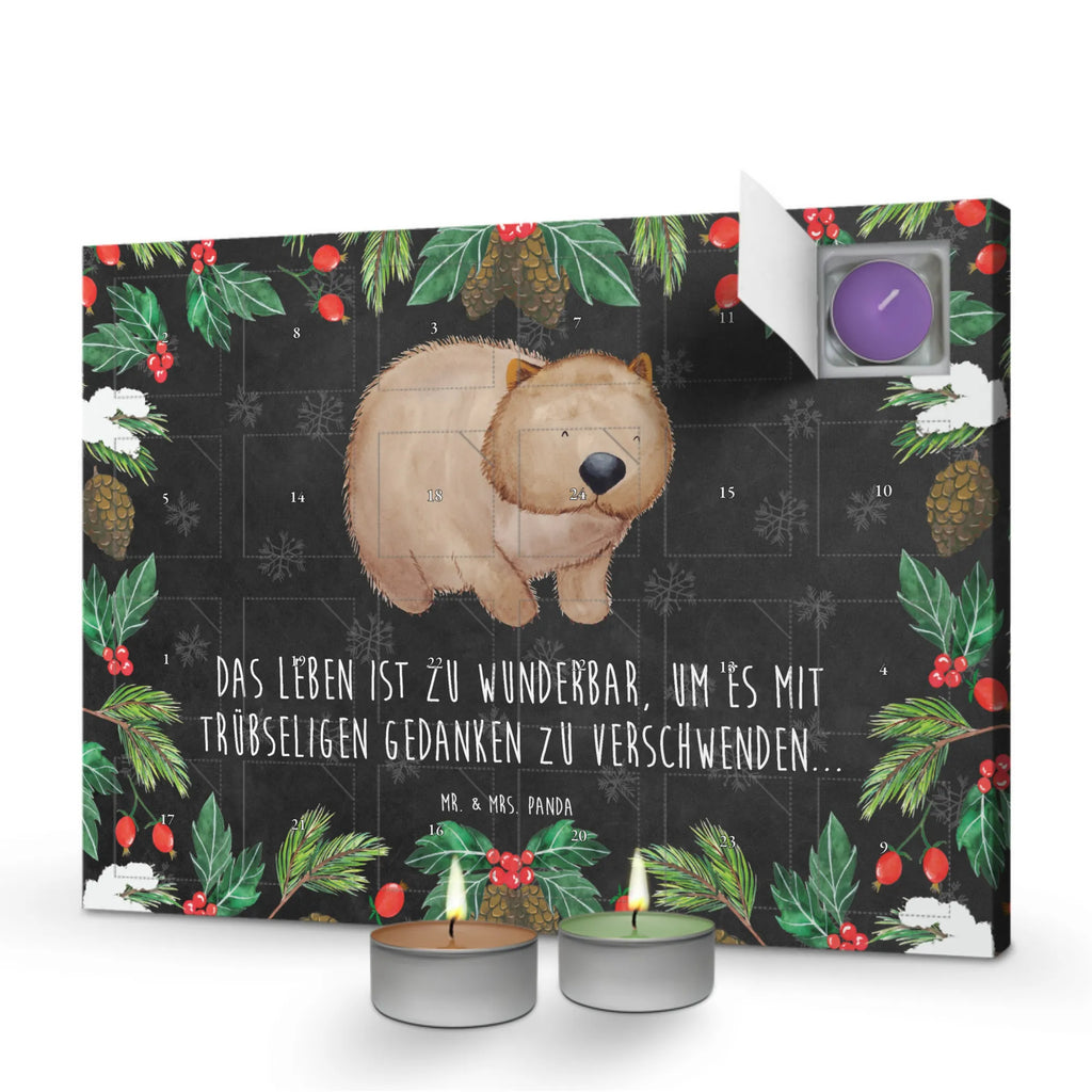 Duftkerzen Adventskalender Wombat Adventskalender, Kerzen Adventskalender, Duftkerzen Adventskalender, Tiermotive, Gute Laune, lustige Sprüche, Tiere, Wombat, Das Leben ist schön, Motivation, Spruch, Australien