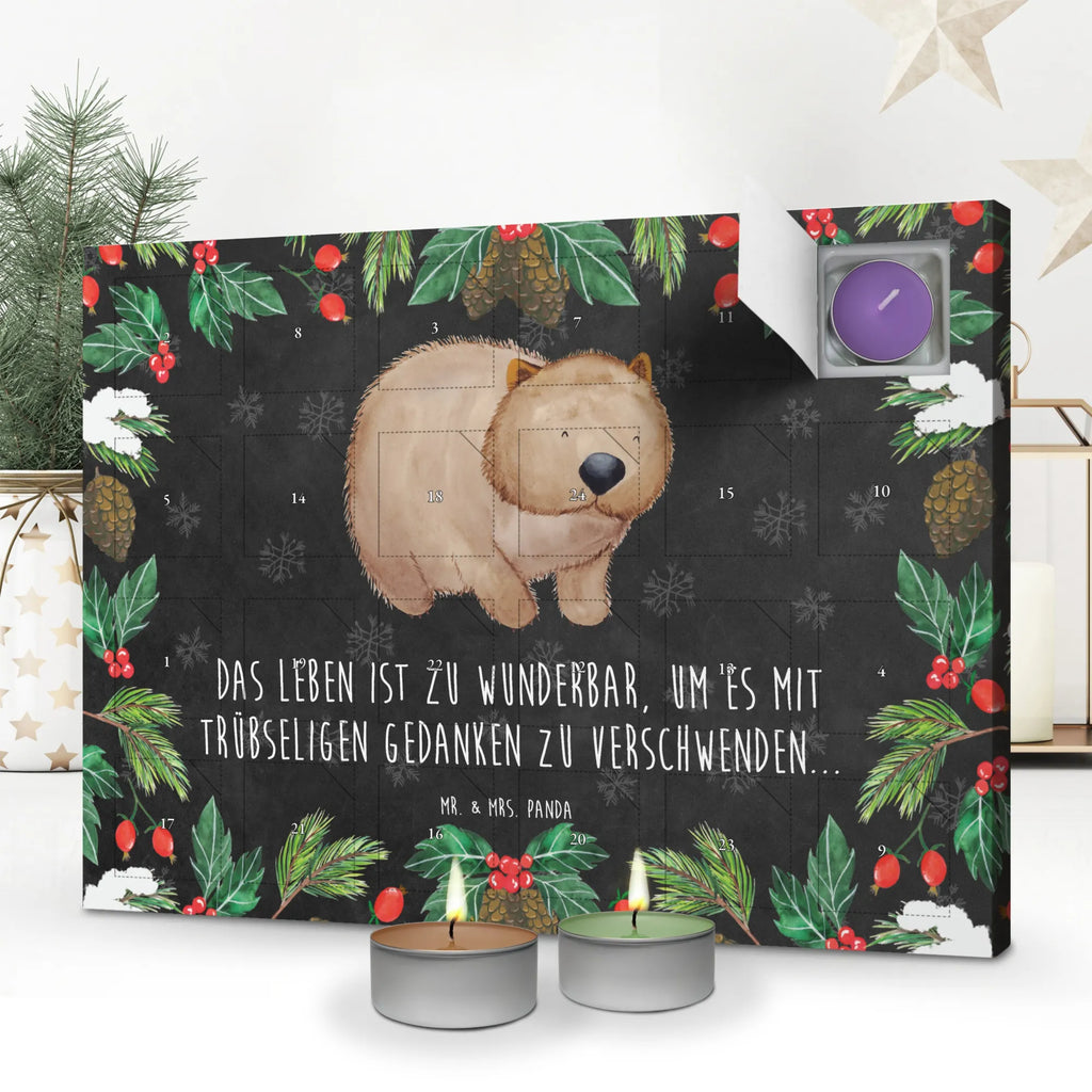 Duftkerzen Adventskalender Wombat Adventskalender, Kerzen Adventskalender, Duftkerzen Adventskalender, Tiermotive, Gute Laune, lustige Sprüche, Tiere, Wombat, Das Leben ist schön, Motivation, Spruch, Australien