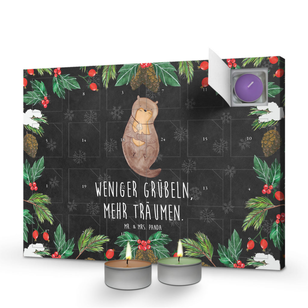 Duftkerzen Adventskalender Otter Muschel Adventskalender, Kerzen Adventskalender, Duftkerzen Adventskalender, Otter, Fischotter, Seeotter, Otterliebe, grübeln, träumen, Motivation, Tagträumen, Büro