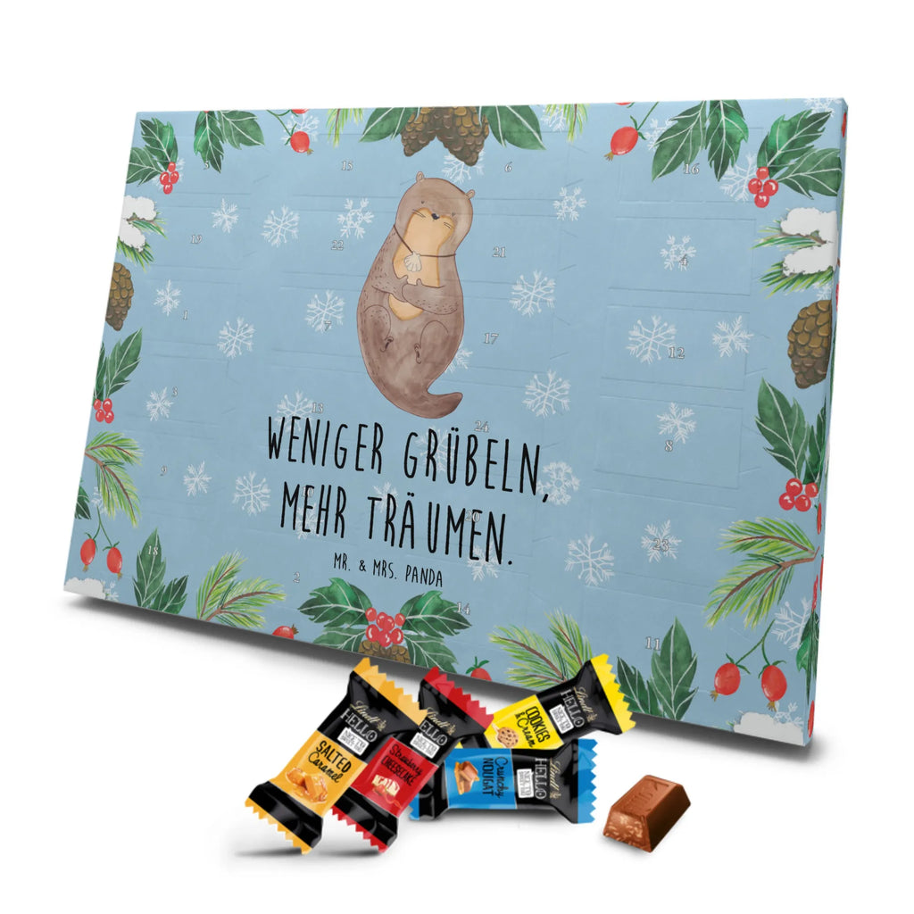 Markenschokolade Adventskalender Otter Muschel Adventskalender, Weihnachtskalender, Markenschokolade Adventskalender, Otter, Fischotter, Seeotter, Otterliebe, grübeln, träumen, Motivation, Tagträumen, Büro