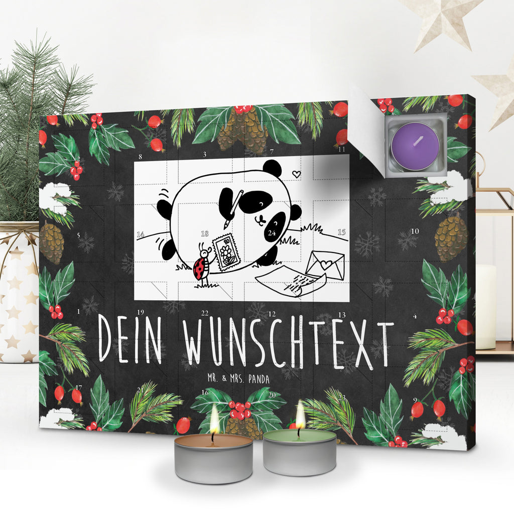 Personalisierter Duftkerzen Adventskalender Panda Vermissen Personalisierter Duftkerzen Adventskalender