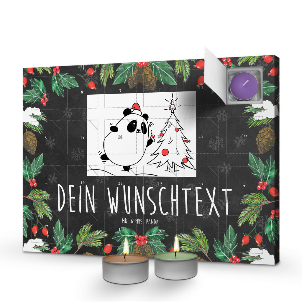 Personalisierter Duftkerzen Adventskalender Panda Weihnachtszeit Personalisierter Duftkerzen Adventskalender