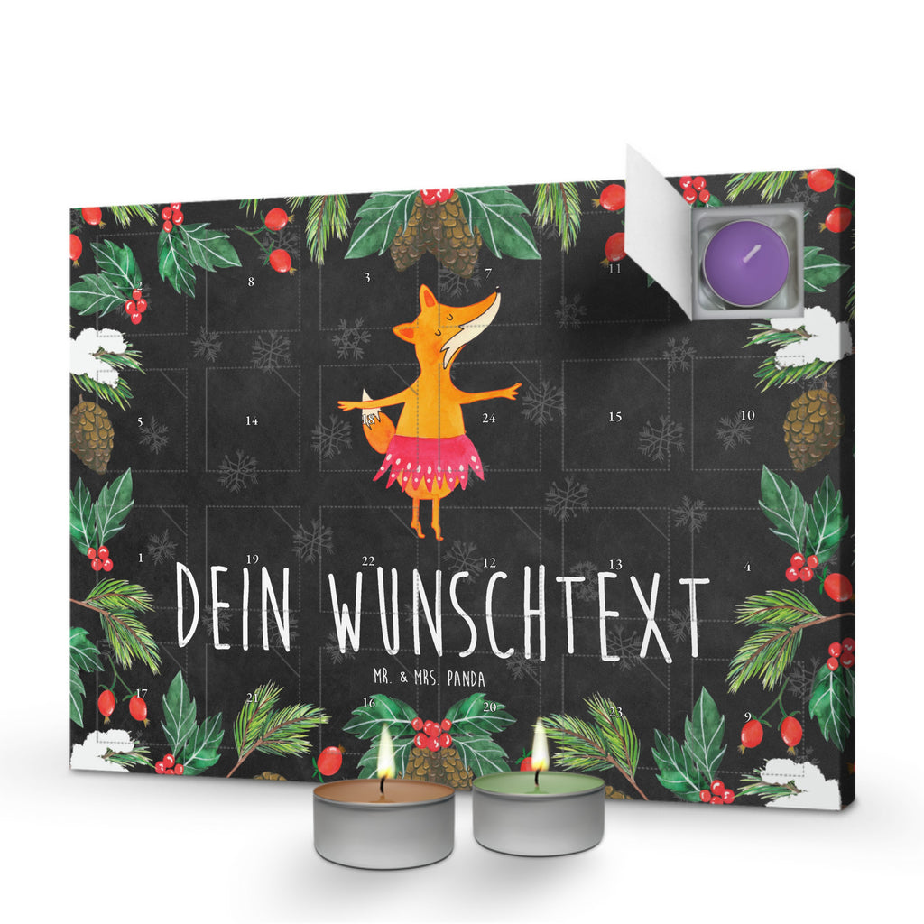 Personalisierter Duftkerzen Adventskalender Fuchs Ballerina Personalisierter Duftkerzen Adventskalender, Fuchs, Fuchs Spruch, Füchse, Füchsin, Ballerina, Ballett, Tänzerin, Tanzen, Party, Einladung, Geburtstag