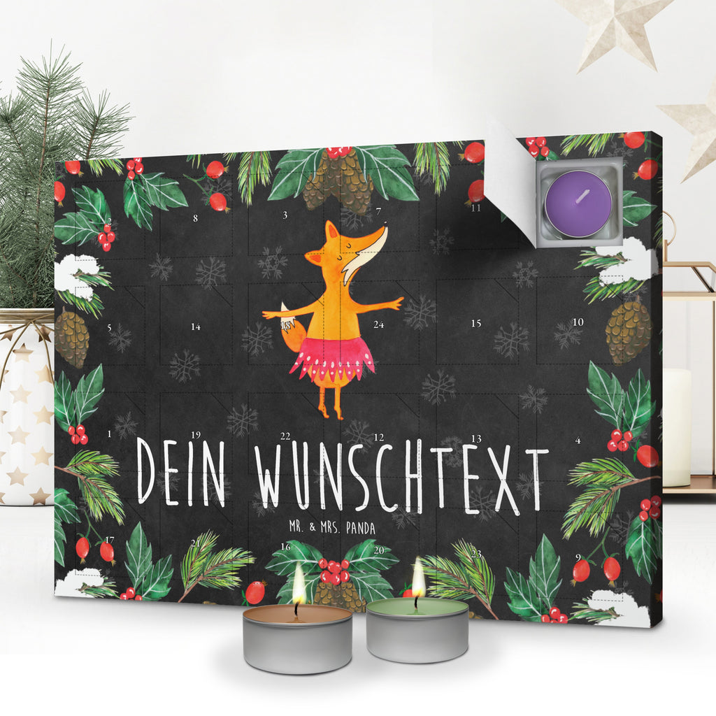 Personalisierter Duftkerzen Adventskalender Fuchs Ballerina Personalisierter Duftkerzen Adventskalender, Fuchs, Fuchs Spruch, Füchse, Füchsin, Ballerina, Ballett, Tänzerin, Tanzen, Party, Einladung, Geburtstag