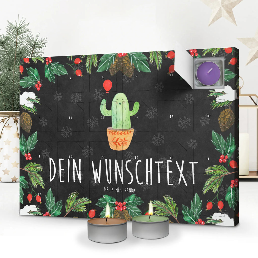 Personalisierter Duftkerzen Adventskalender Kaktus Luftballon Personalisierter Duftkerzen Adventskalender, Kaktus, Kakteen, Luftballon, Neustart, Freude, Büro, Stress, Büroalltag, Freundin, Freund, Ausbildung, Prüfung