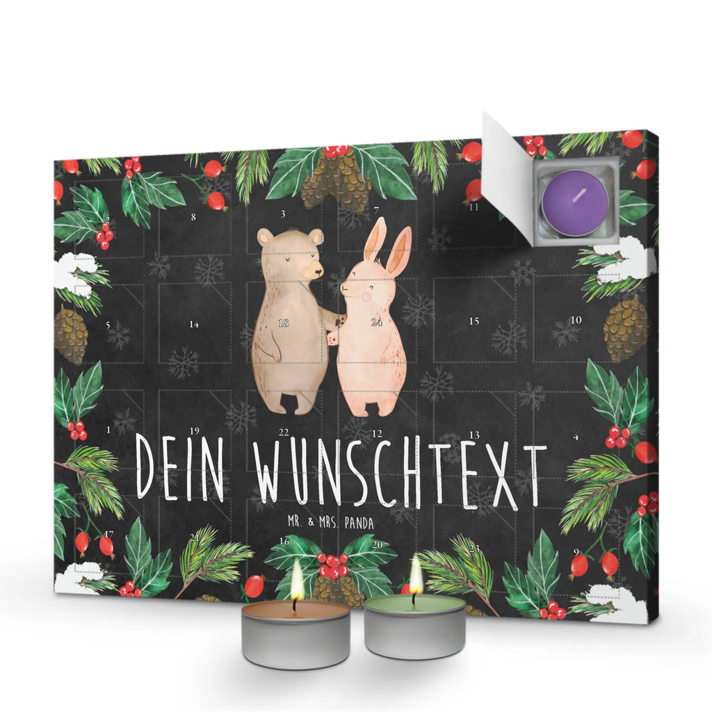 Personalisierter Duftkerzen Adventskalender Bär und Hase Umarmen Personalisierter Duftkerzen Adventskalender, Liebe, Partner, Freund, Freundin, Ehemann, Ehefrau, Heiraten, Verlobung, Heiratsantrag, Liebesgeschenk, Jahrestag, Hocheitstag, Freunde, bester Freund, Hase, Bär, Bärchen, best friends