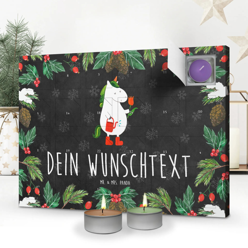 Personalisierter Duftkerzen Adventskalender Einhorn Gärtner Personalisierter Duftkerzen Adventskalender, Einhorn, Einhörner, Einhorn Deko, Pegasus, Unicorn, Luftballon, Gießkanne, Giesskanne, Lebenslust, Freude, Blume, Freundin, Garten, Stiefel