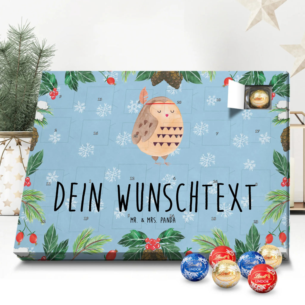 Personalisierter Kugel Markenschokolade Adventskalender Eule Federschmuck Personalisierter Kugel Markenschokolade Adventskalender, Eule, Eule Deko, Owl, Das Leben ist ein Abenteuer, Reisespruch, Federschmuck, Dekoration