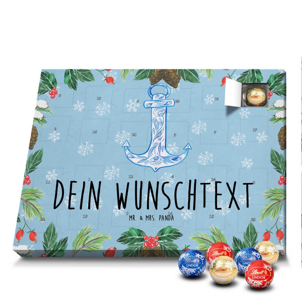 Personalisierter Kugel Markenschokolade Adventskalender Anker Blau Personalisierter Kugel Markenschokolade Adventskalender, Tiermotive, Gute Laune, lustige Sprüche, Tiere