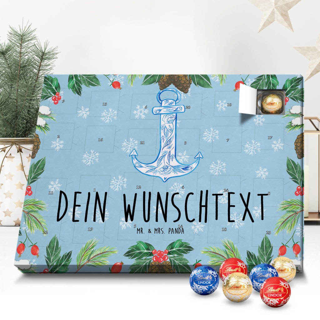 Personalisierter Kugel Markenschokolade Adventskalender Anker Blau Personalisierter Kugel Markenschokolade Adventskalender, Tiermotive, Gute Laune, lustige Sprüche, Tiere