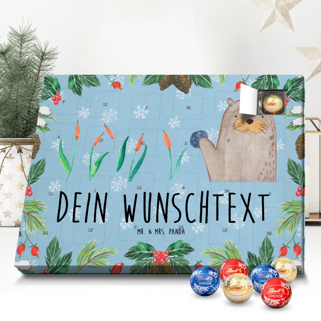 Personalisierter Kugel Markenschokolade Adventskalender Otter Stein Personalisierter Kugel Markenschokolade Adventskalender, Otter, Fischotter, Seeotter, Otter Seeotter See Otter