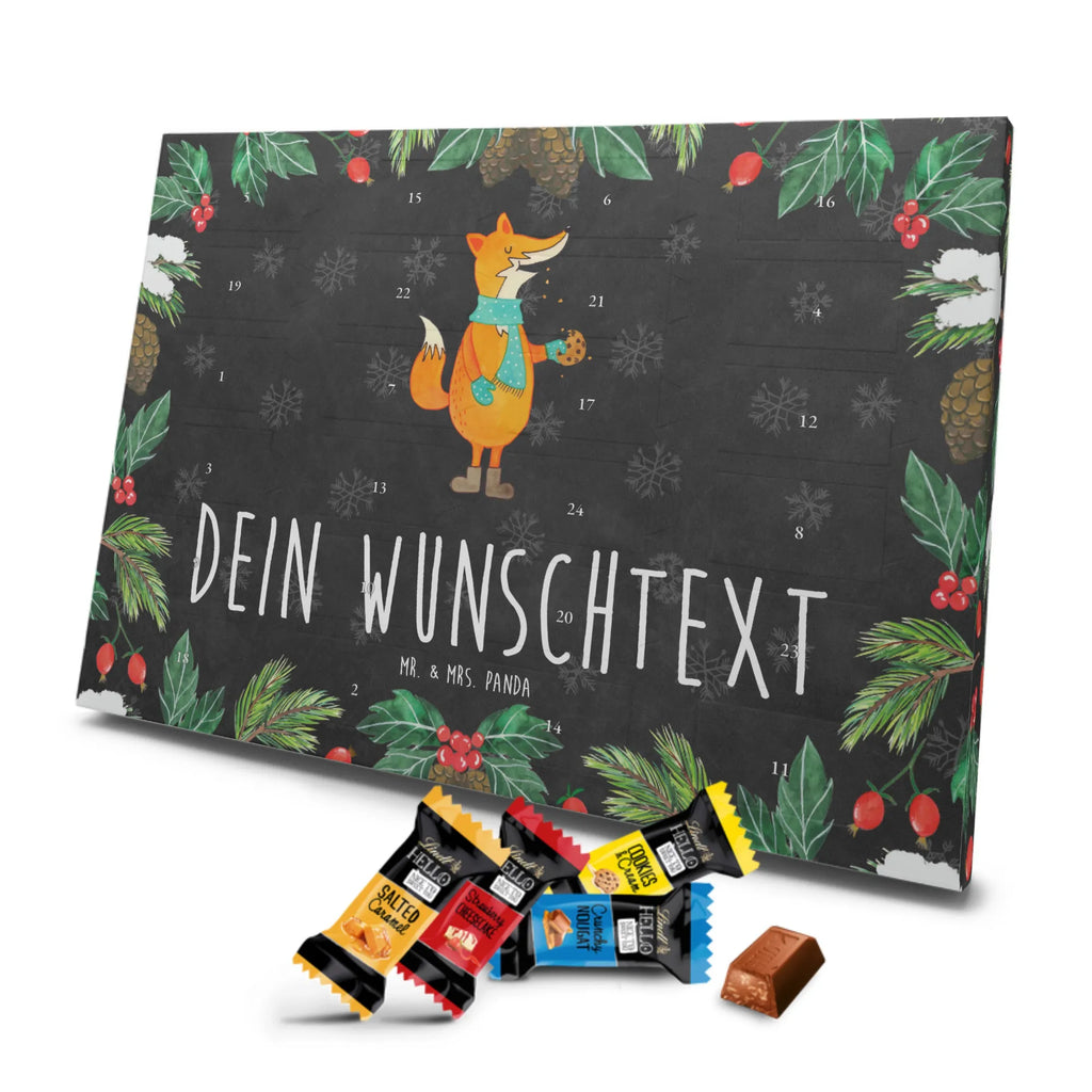 Personalisierter Markenschokolade Adventskalender Fuchs Keks Personalisierter Adventskalender, Fuchs, Füchse, Backen Spruch, Kekse, Winter, Weihnachtszeit, Plätzchen, Liebe, Küche Deko