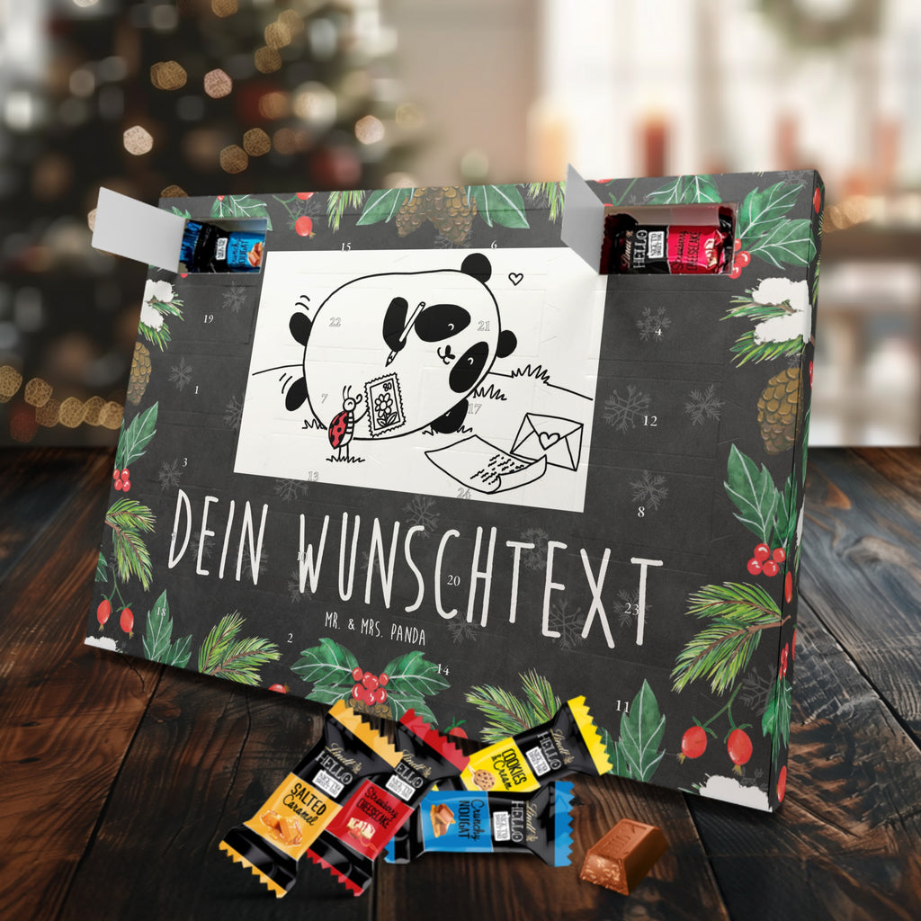 Personalisierter Markenschokolade Adventskalender Panda Vermissen Personalisierter Adventskalender