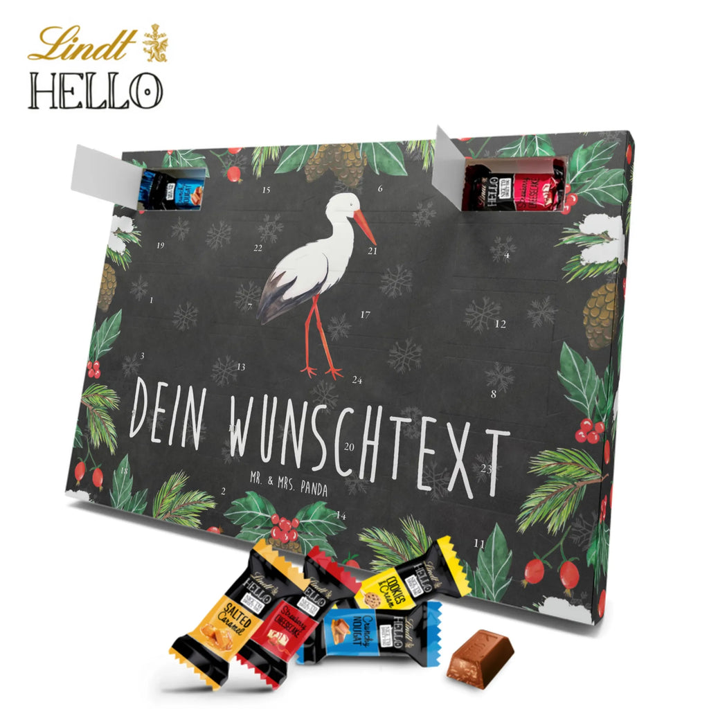 Personalisierter Markenschokolade Adventskalender Storch Personalisierter Adventskalender, Tiermotive, Gute Laune, lustige Sprüche, Tiere, Storch, Störche, Schwangerschaft, Geburt, Mutter, Mütter, Mutter werden, Schwanger, Babybauch, Baby