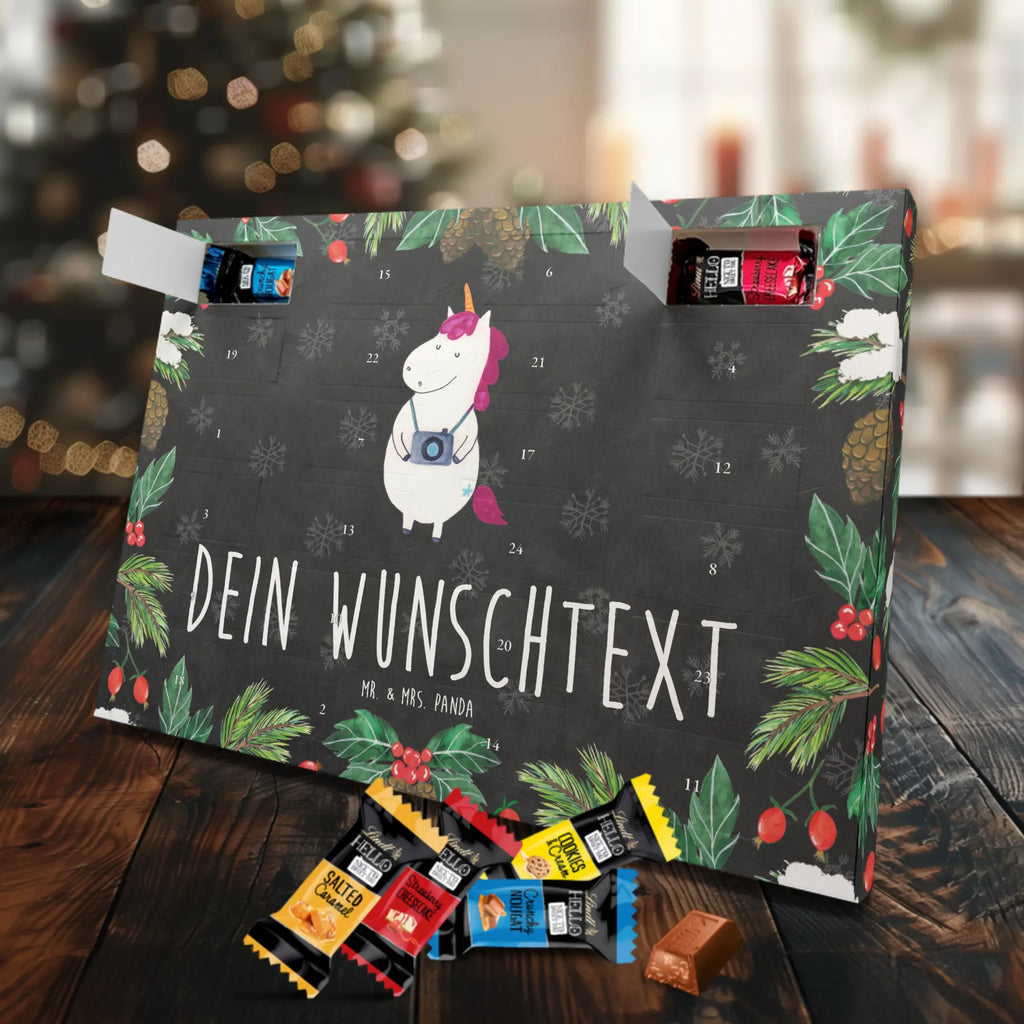 Personalisierter Markenschokolade Adventskalender Einhorn Fotograf Personalisierter Adventskalender, Einhorn, Einhörner, Einhorn Deko, Pegasus, Unicorn, Fotograf, Fotografie, Kamera, Reisen, Weltreise, Weltenbummler, Urlaub, Tourist, Kurztrip, Reise, Städtereise