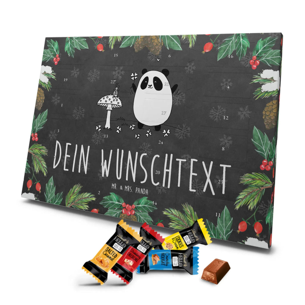 Personalisierter Markenschokolade Adventskalender Panda Glück Personalisierter Adventskalender