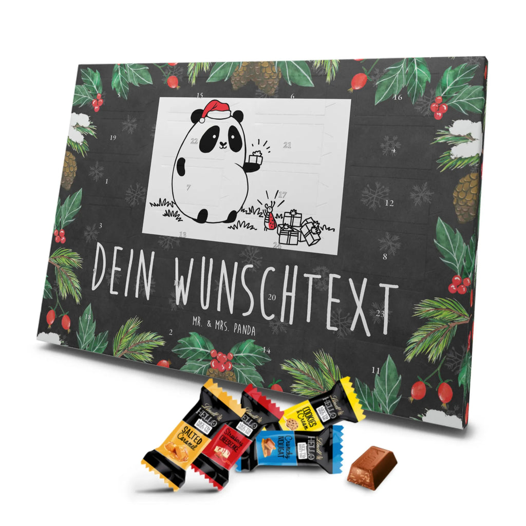 Personalisierter Markenschokolade Adventskalender Panda Weihnachtsgeschenk Personalisierter Adventskalender