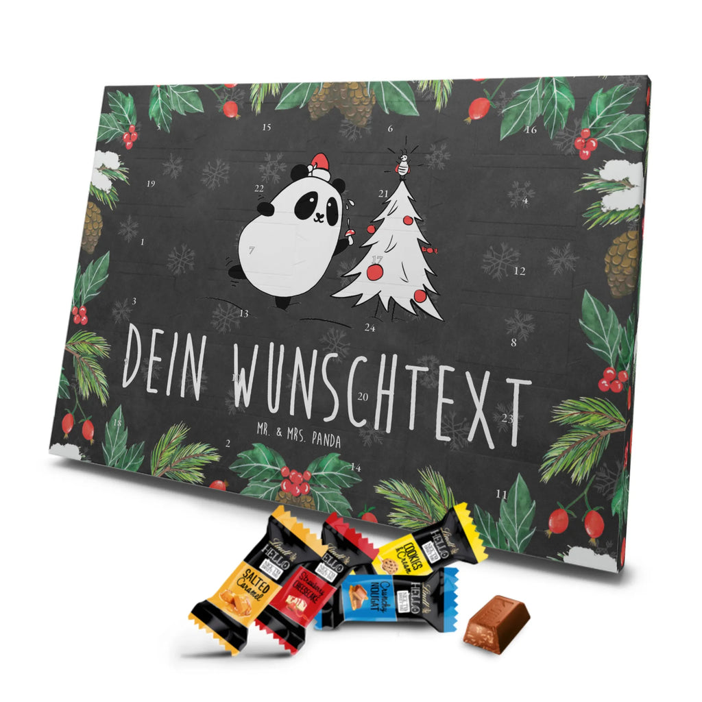 Personalisierter Markenschokolade Adventskalender Panda Weihnachtszeit Personalisierter Adventskalender