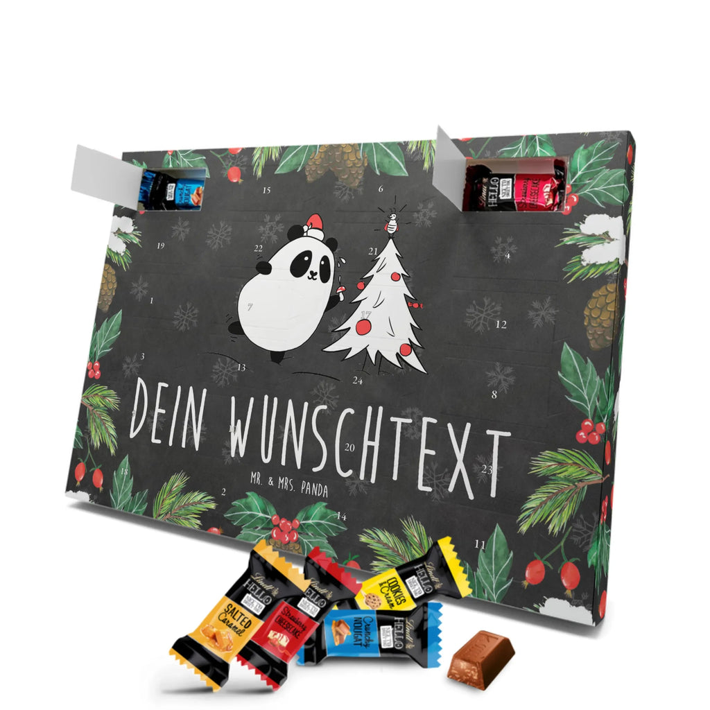 Personalisierter Markenschokolade Adventskalender Panda Weihnachtszeit Personalisierter Adventskalender