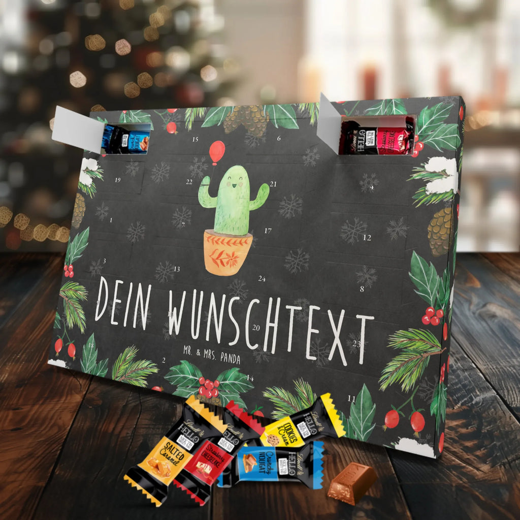 Personalisierter Markenschokolade Adventskalender Kaktus Luftballon Personalisierter Adventskalender, Kaktus, Kakteen, Luftballon, Neustart, Freude, Büro, Stress, Büroalltag, Freundin, Freund, Ausbildung, Prüfung