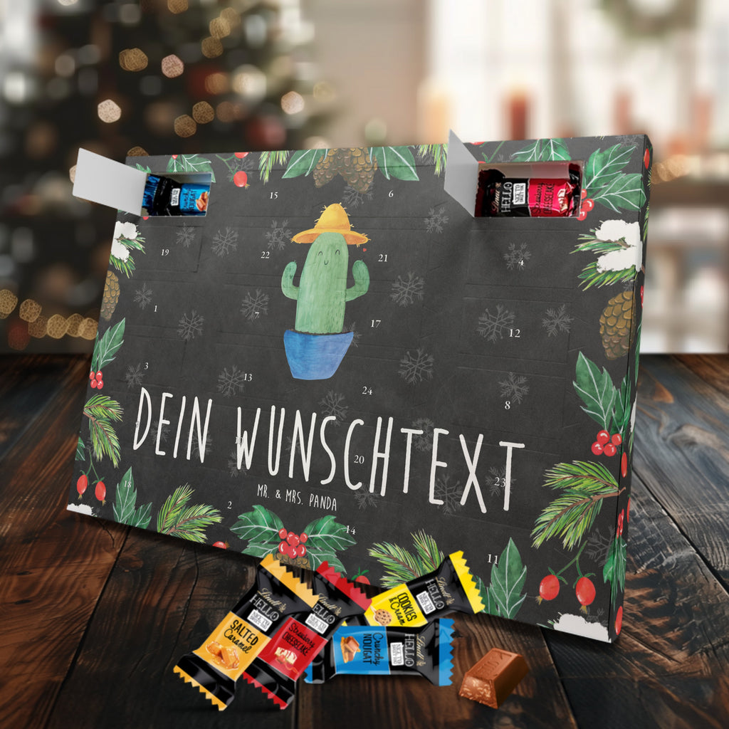 Personalisierter Markenschokolade Adventskalender Kaktus Hut Personalisierter Adventskalender, Kaktus, Kakteen, Reisen, Weltreise, Weltenbummler, Reisetagebuch, Städtetrip, Kaktusliebe, Geschenkidee, Spruch, Motivation