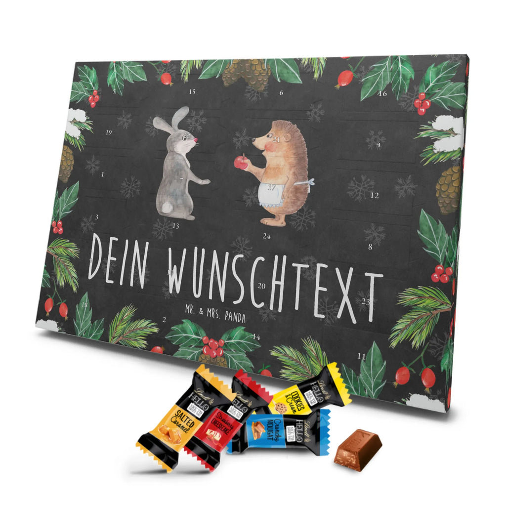 Personalisierter Markenschokolade Adventskalender Hase Igel Personalisierter Adventskalender, Tiermotive, Gute Laune, lustige Sprüche, Tiere, Igel und Hase, Igel, Hase, Liebe Spruch, Liebeskummer Geschenk, Herzschmerz, Trösten, Trennungsschmerz, Spruch romantisch