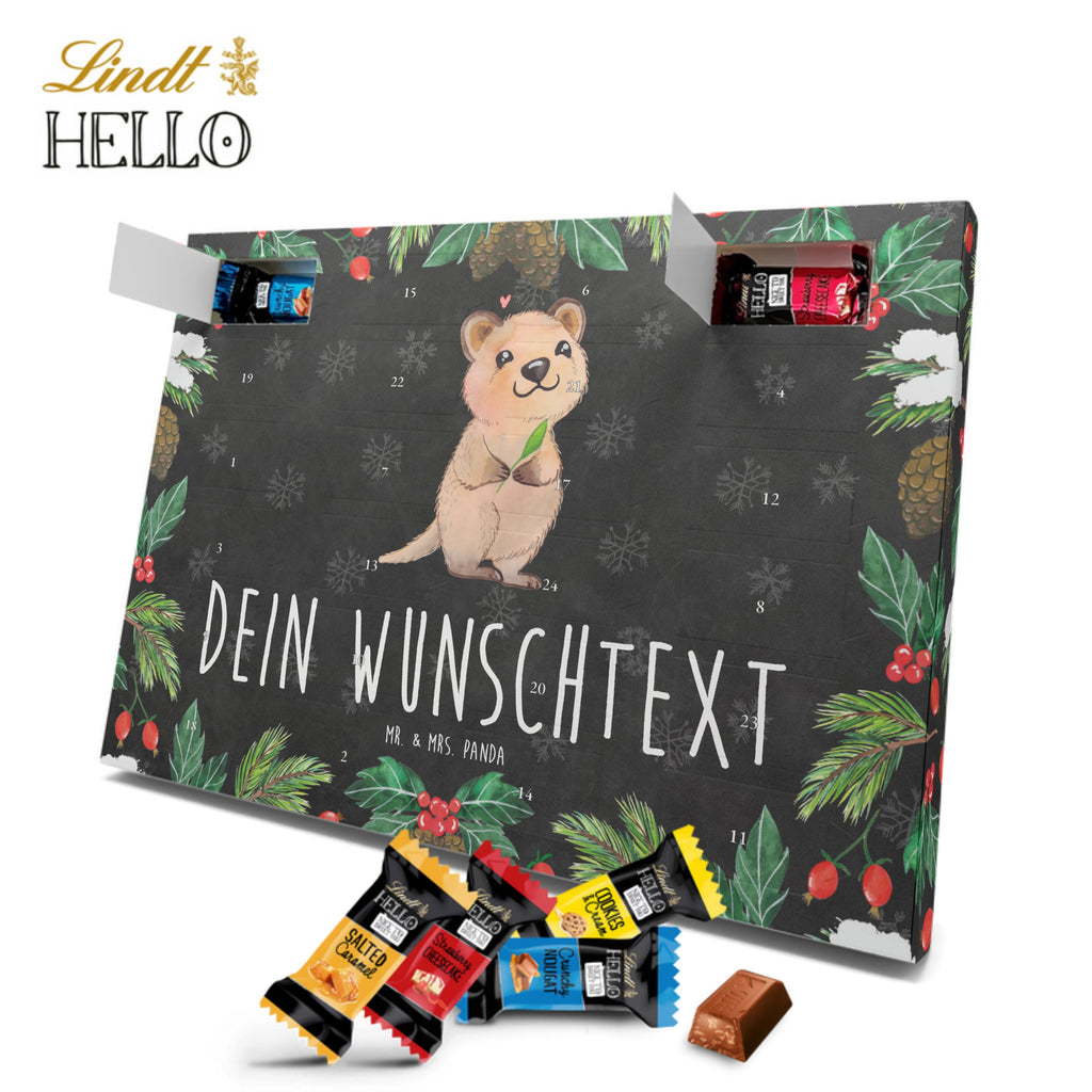 Personalisierter Markenschokolade Adventskalender Quokka Happy Personalisierter Adventskalender, Tiermotive, Gute Laune, lustige Sprüche, Tiere, Quokka, Verschieben, Aufschieberitis, Lustiger Spruch, Niedliches Tier, Dinge erledigen