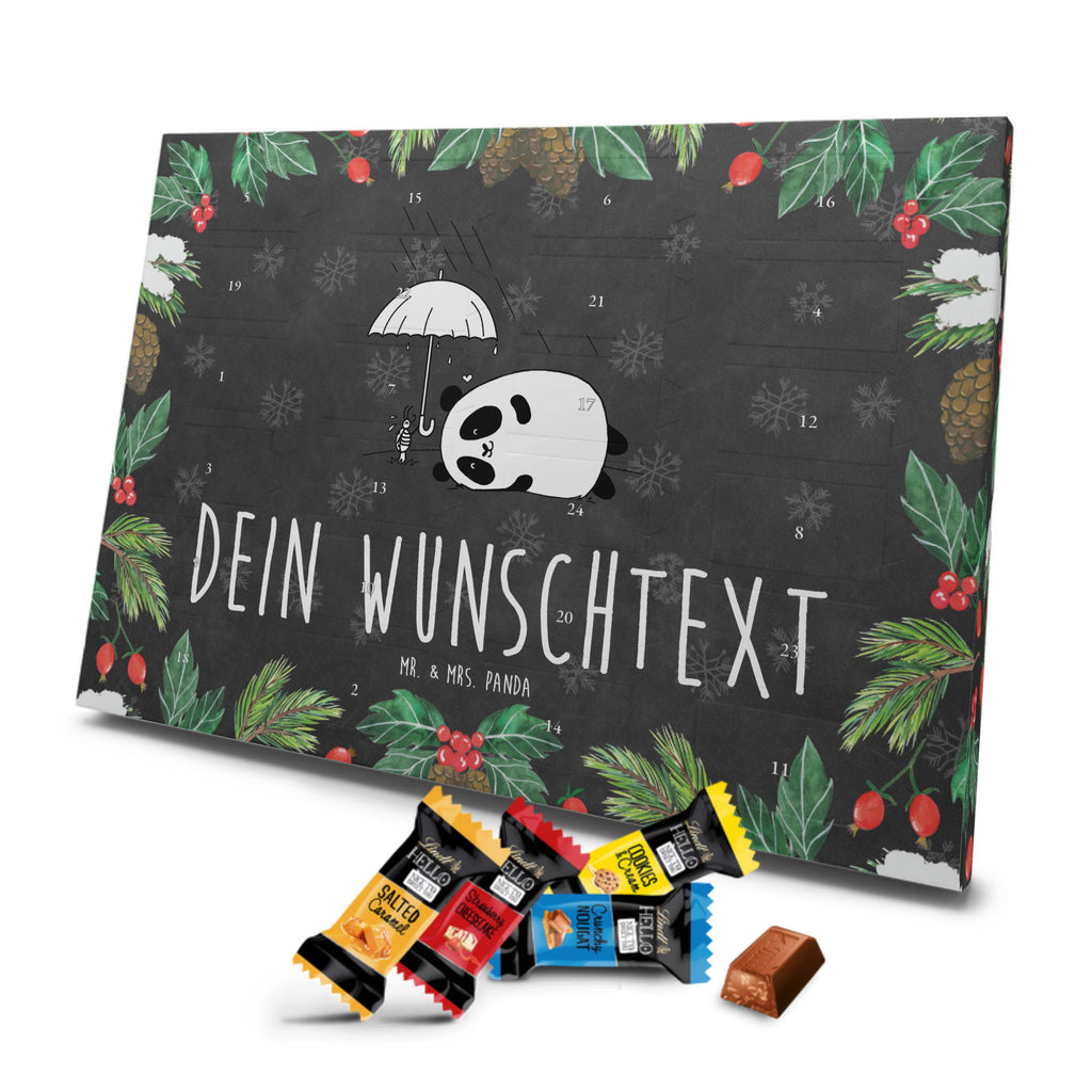 Personalisierter Markenschokolade Adventskalender Panda Freundschaft Personalisierter Adventskalender