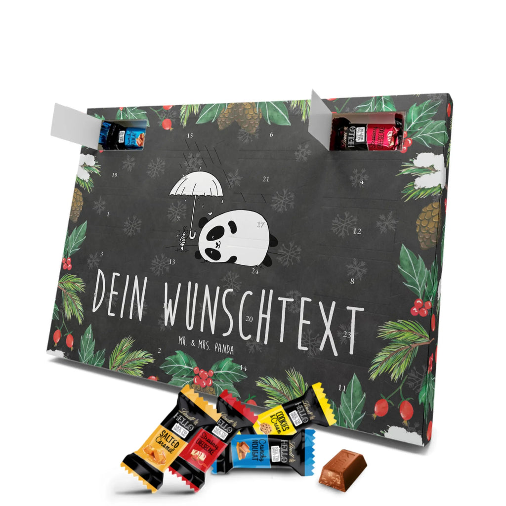 Personalisierter Markenschokolade Adventskalender Panda Freundschaft Personalisierter Adventskalender