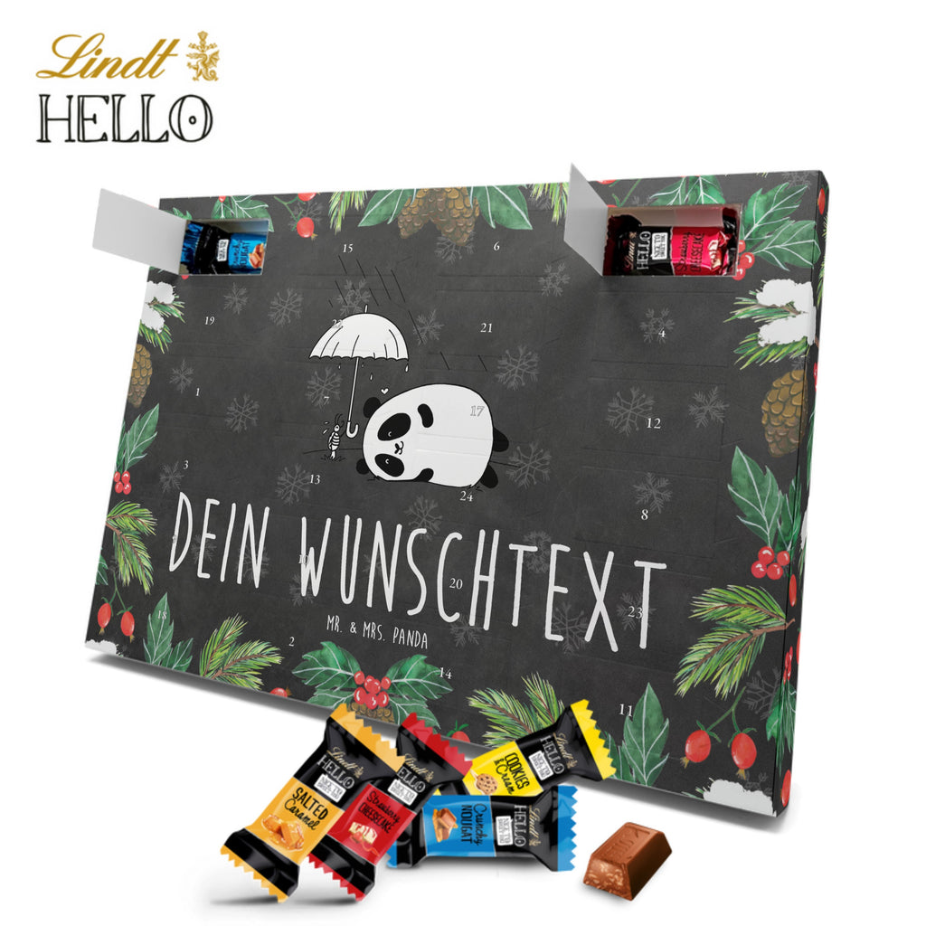 Personalisierter Markenschokolade Adventskalender Panda Freundschaft Personalisierter Adventskalender