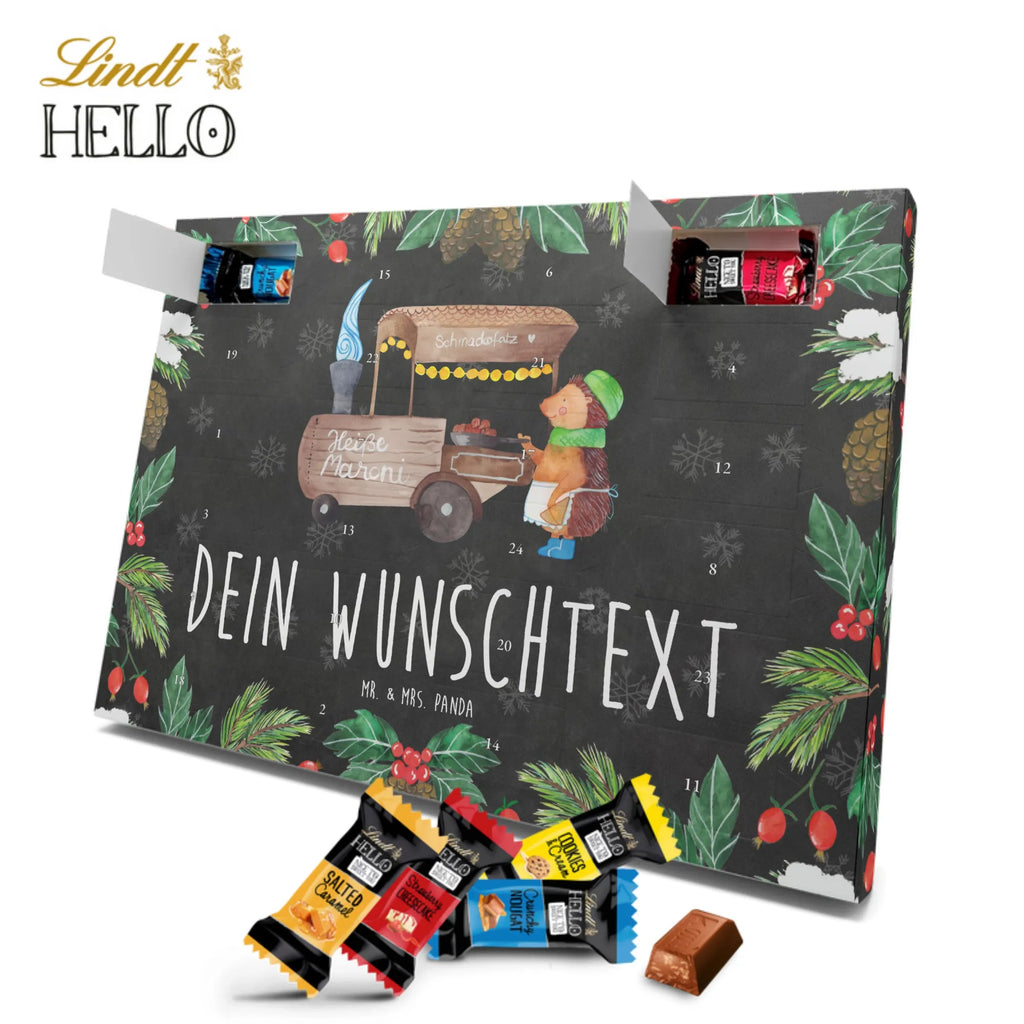 Personalisierter Markenschokolade Adventskalender Igel Maronen Personalisierter Adventskalender, Winter, Weihnachten, Weihnachtsdeko, Nikolaus, Advent, Heiligabend, Wintermotiv, Maronen, Weihnachtsmarkt, Kastanien, Duft